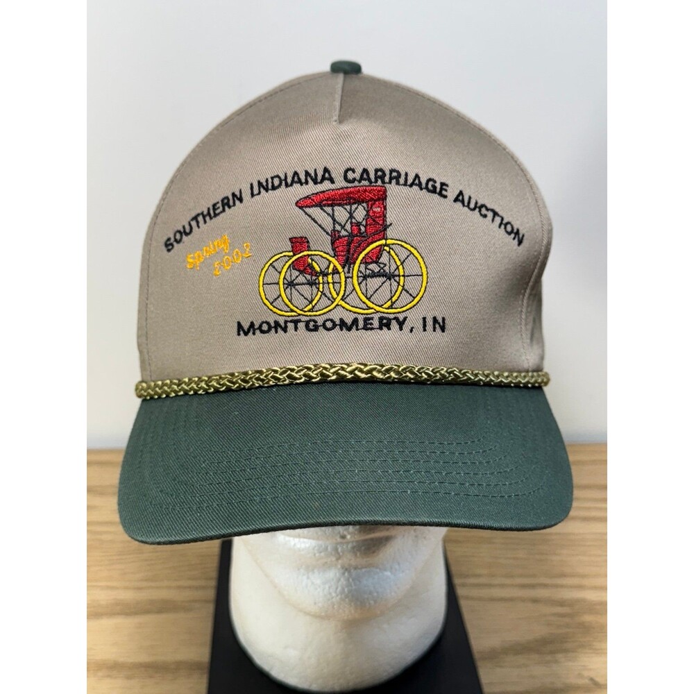 Vintage 2002 Southern Indiana Carriage Auction Montgomery Indiana Snapback Hat‎